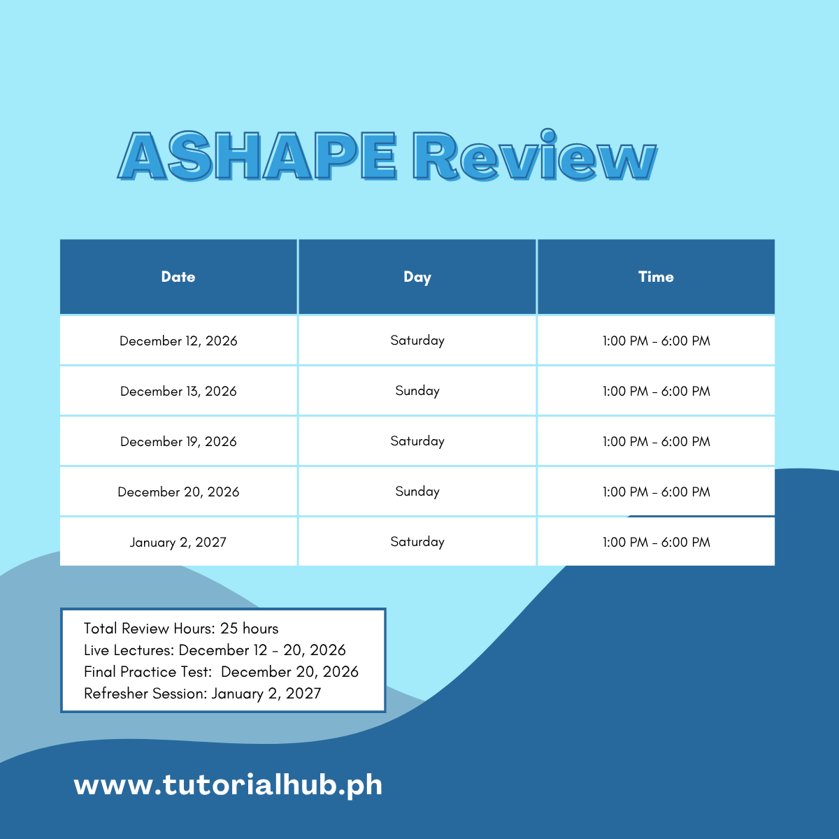 CET Schedules (15)