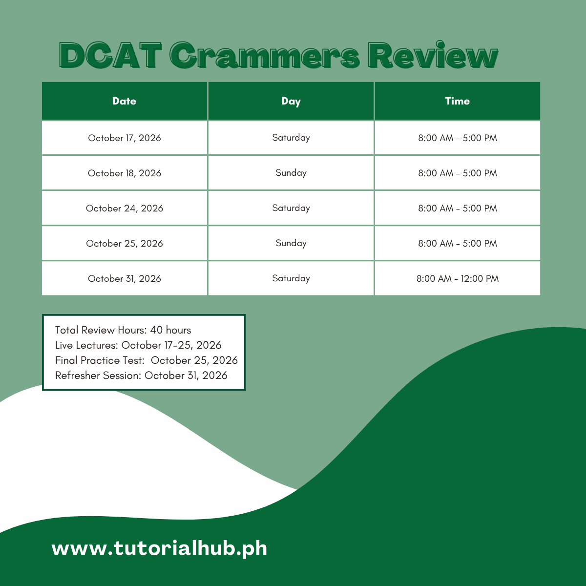 CET Schedules (2)